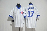 Chicago Cubs #17 Kris Bryant White Cooperstown New Cool Base Stitched Jersey,baseball caps,new era cap wholesale,wholesale hats